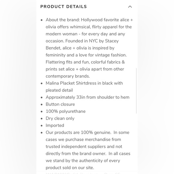 Alice+Olivia malice shirt dress NWT - Picture 3 of 7